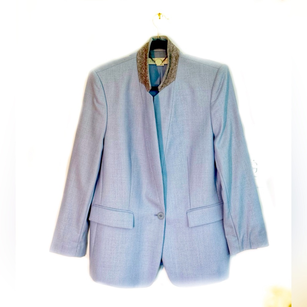 Light Blue Deconstructed Jacket, Stella McCartney, NWOT, 48, 12